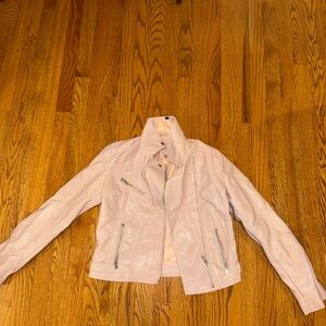 SHEIN Light Pink Faux Leather Jacket